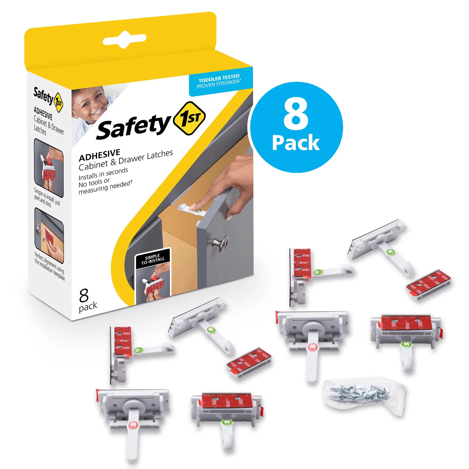 Safety 1st Adhesive Cabinet Latch (8pk)