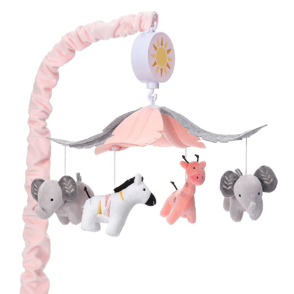 Lambs & Ivy Jazzy Jungle Musical Baby Crib Mobile