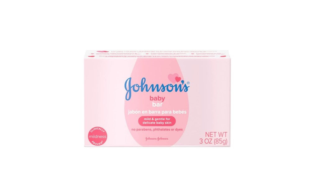 Johnson's Baby Bar Soap Body Wash, Gentle for Baby Bath, 3 oz