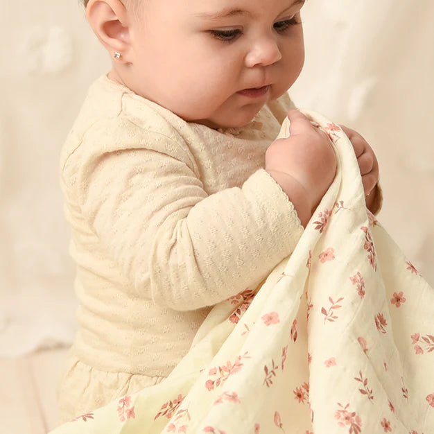 Adora Baby Gifts Floral Girls Swaddle + Cloth