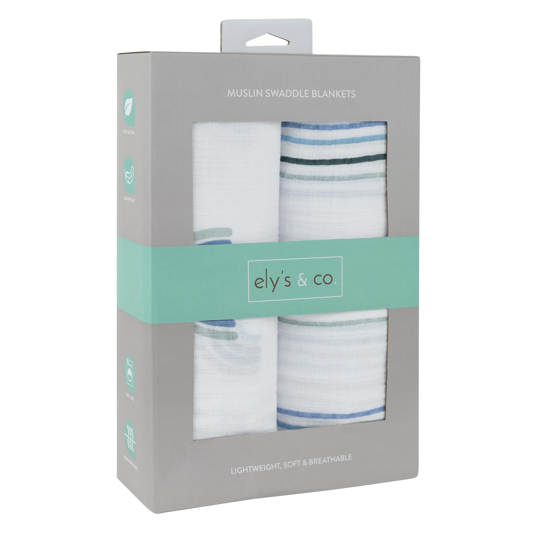 Ely's & Co. Two Pack Muslin Swaddles