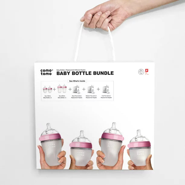 Comotomo Baby Bottle Bundle (7 Piece Set)