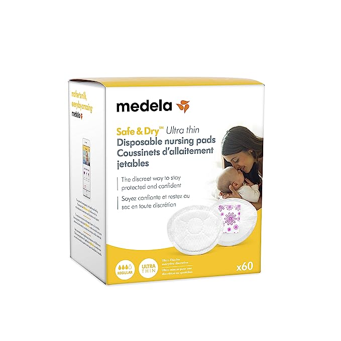 Medela Safe & Dry™ Ultra Thin Disposable Nursing Pads, 60ct