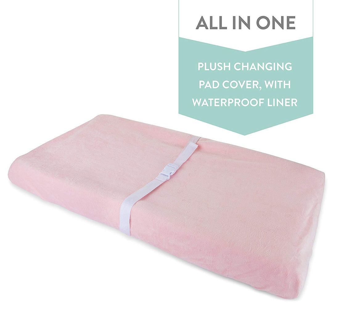 Ely's & Co. Waterpoof Plush Velvet Changing Pad Cover