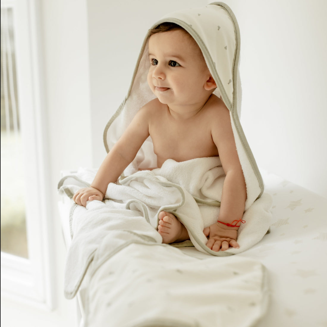Ely's & Co. Pear Hooded Towel and Washcloth Set - 3 Pack Washcloths