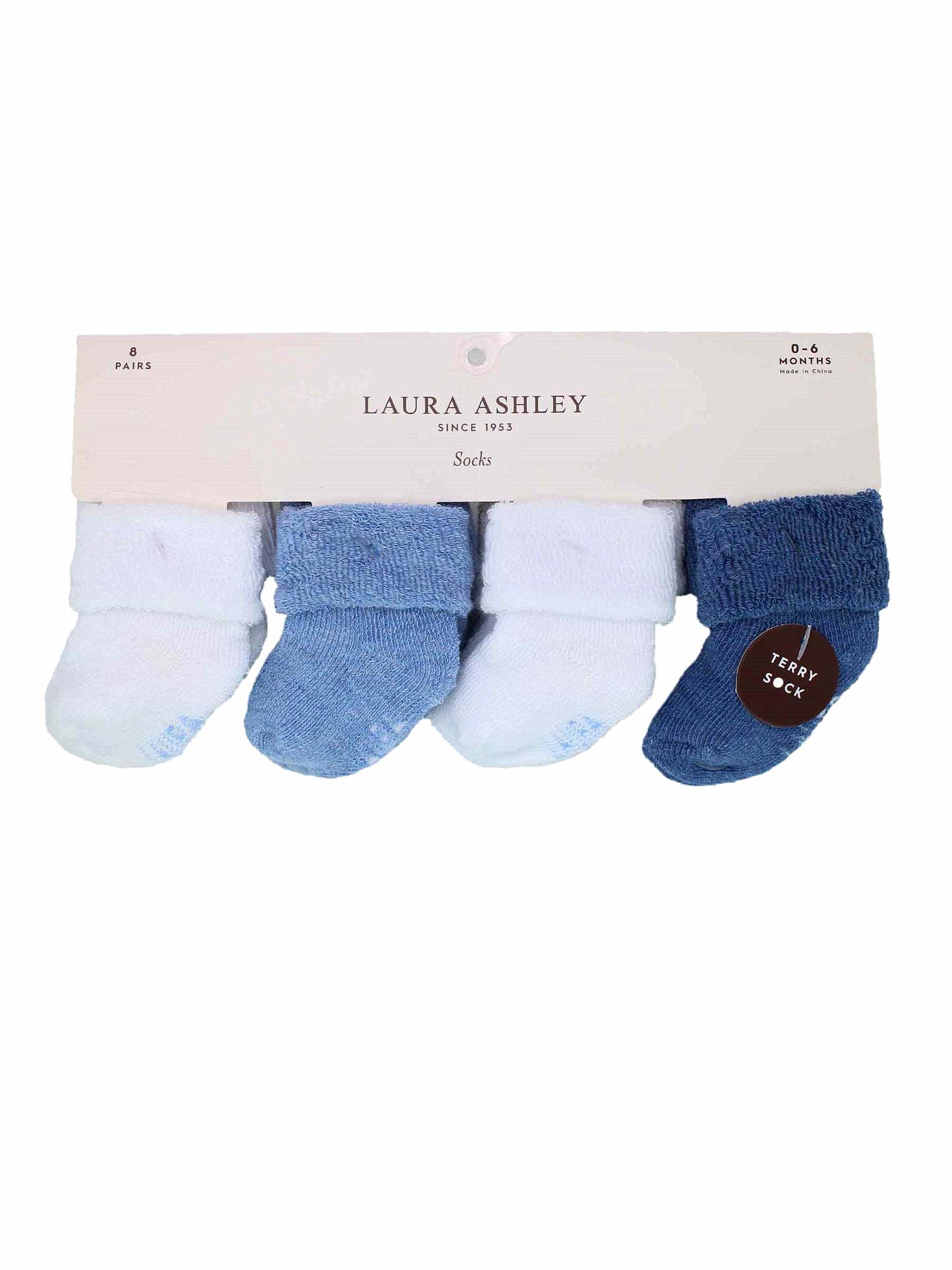 Laura Ashley Infant 8 Pack Terry Socks