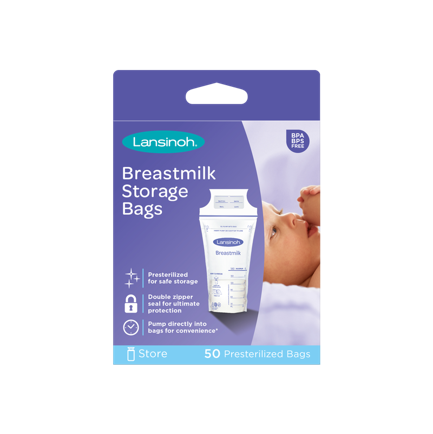 Lansinoh Breast Milk Storage Bags - 50ct