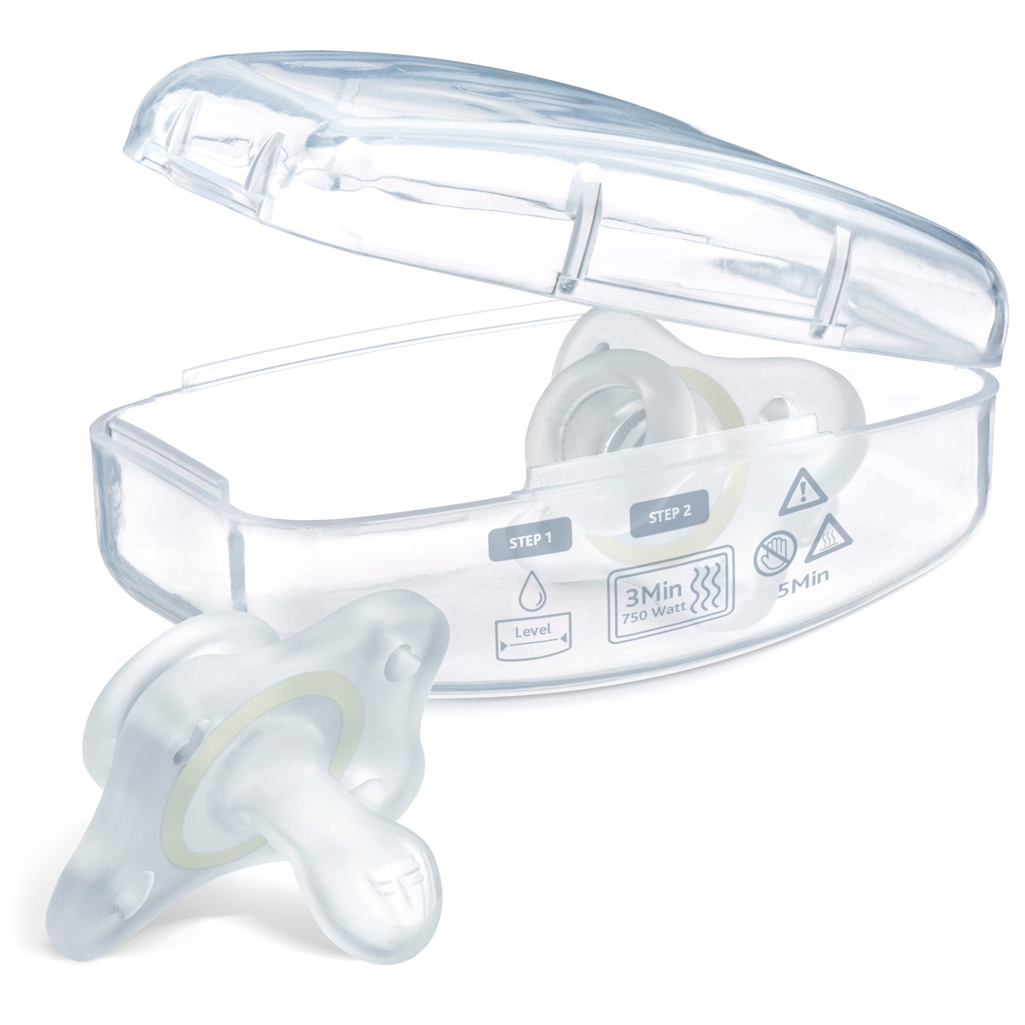Chicco PhysioForma Glow in the Dark Mini Orthodontic Pacifier 2-6m 2pk