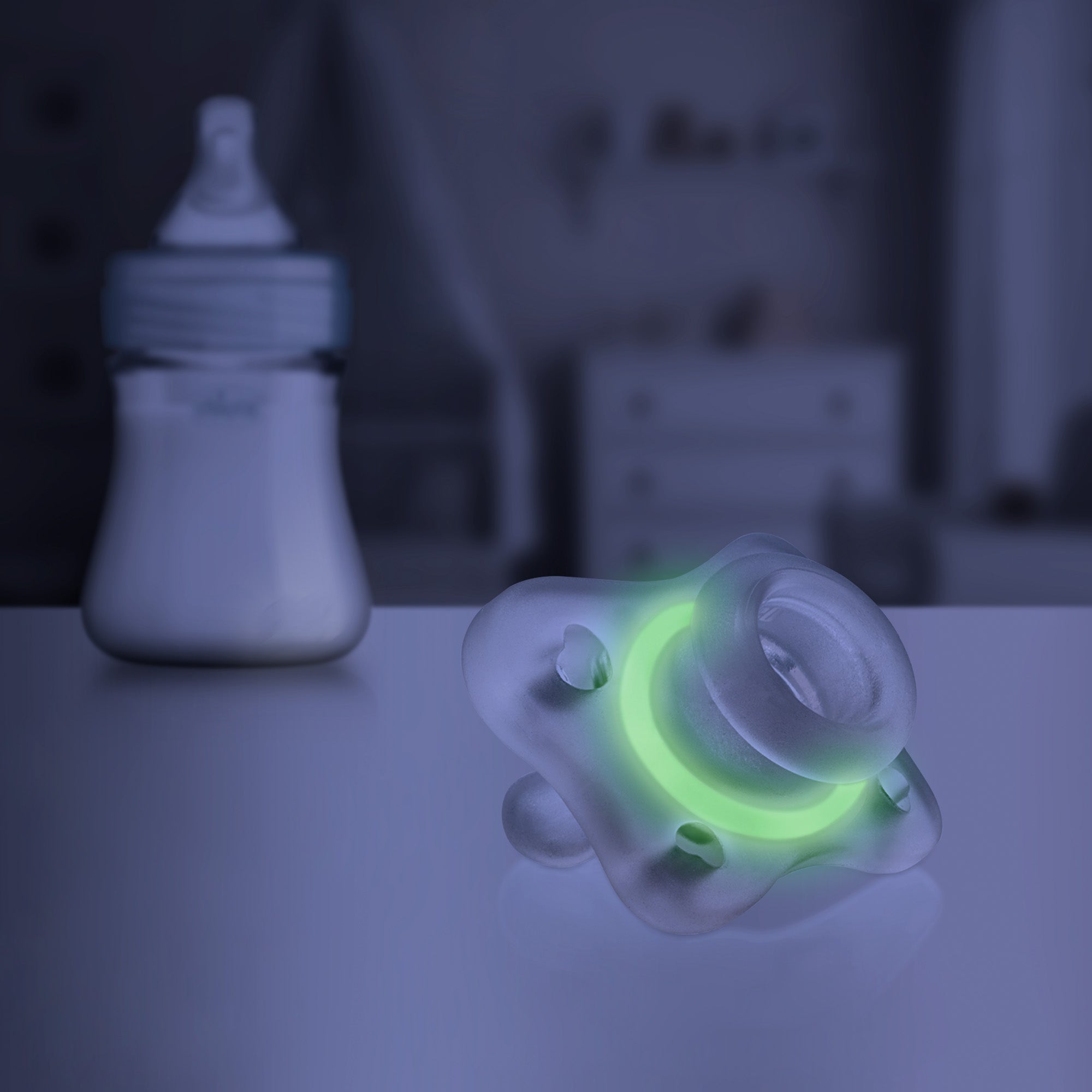 Chicco PhysioForma Glow in the Dark Mini Orthodontic Pacifier 2-6m 2pk