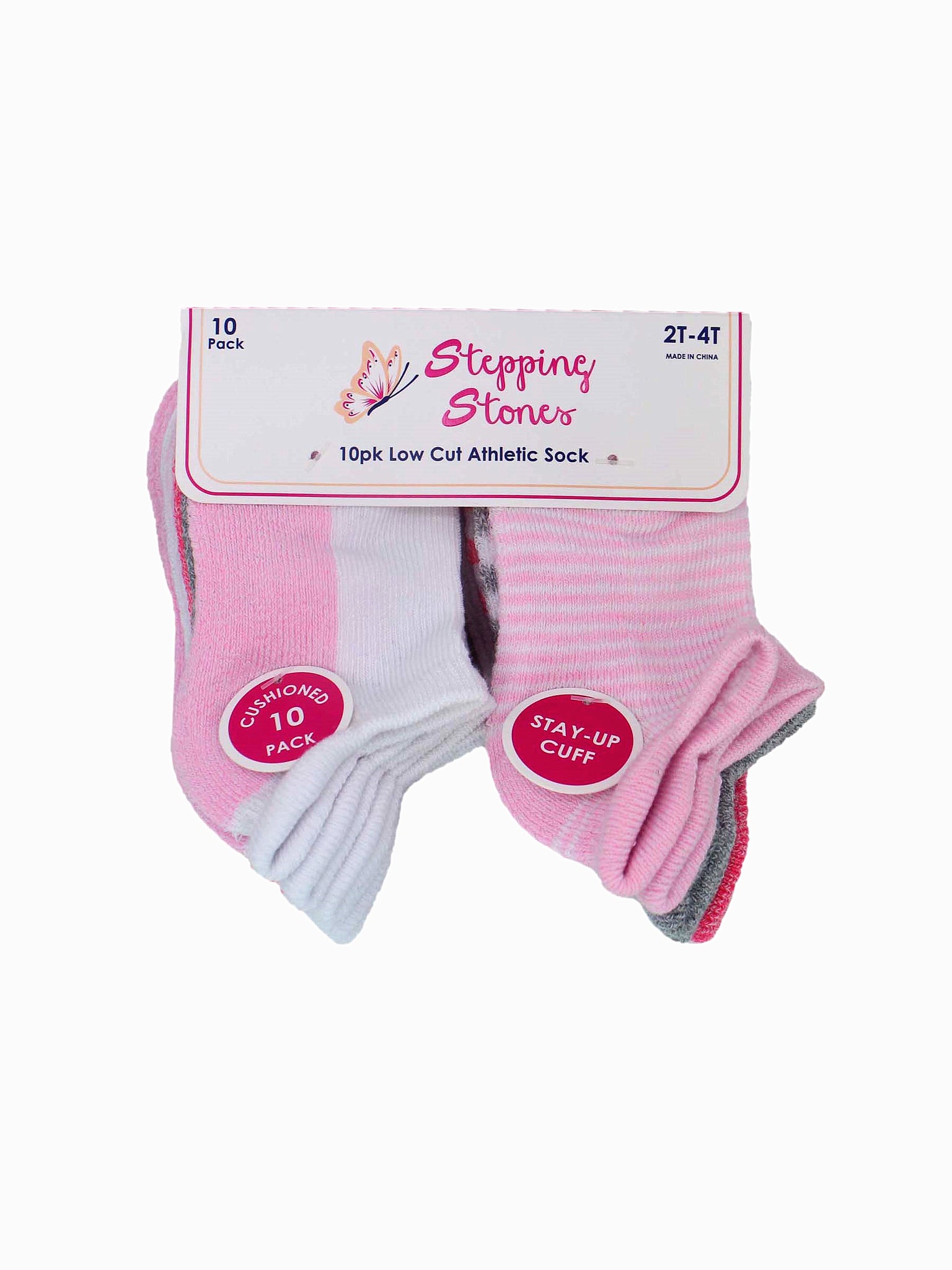 Stepping Stones Toddler 10 Pack Athletic Socks- Colorblock