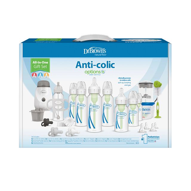 Dr. Brown's All in One Options+ Narrow Anti-Colic Baby Bottle Gift