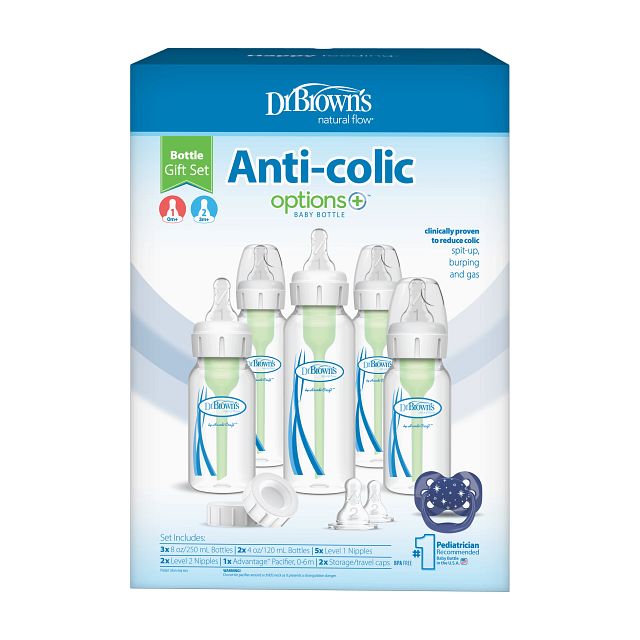 Dr. Brown's All in One Options+ Narrow Anti-Colic Baby Bottle Gift