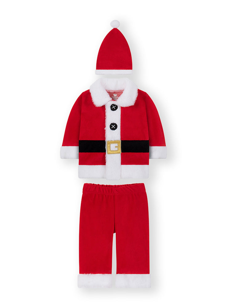 5-Star Apparel 3pc Christmas Velour Santa Set